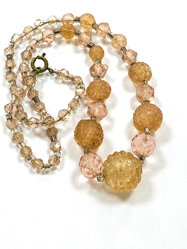 Vintage crushed glass - , beads