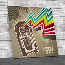 Retro Jukebox Music Box Vintageinspired Design Original Canvas Print Large