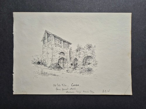 Old castle view drawing - old,