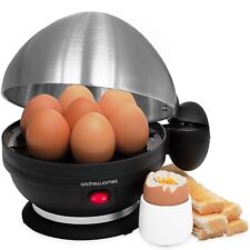 Electric Egg Boiler Poacher With Steamer Attachment 7 Egg Cap Andrew James