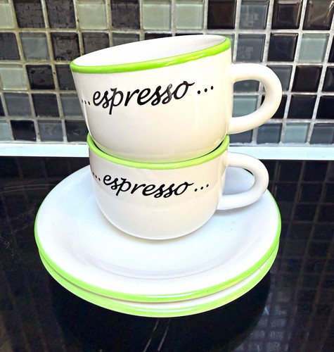 Espresso cups saucers set - &,