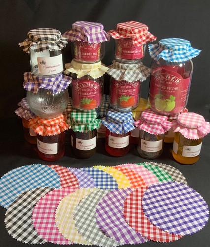 Jam jar toppers covers 36 - jar,