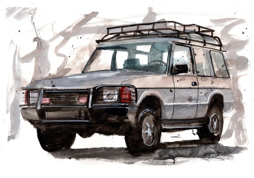 Painting landrover - painting, a