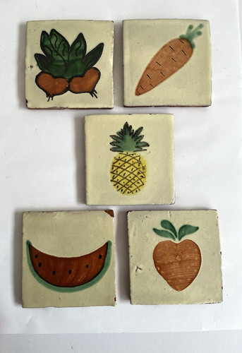 Vintage mexican ceramic tiles - vintage,