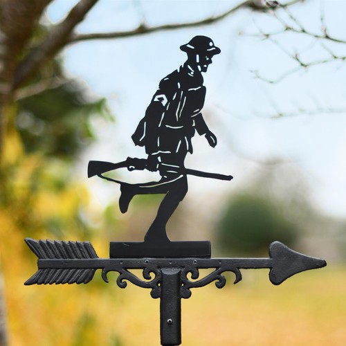 Running soldier weathervane - running,