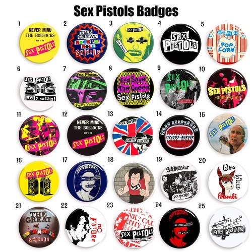 Sex pistols punk badges 25mm - pistols,