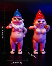 2Pcs Funny Naked Garden Gnome