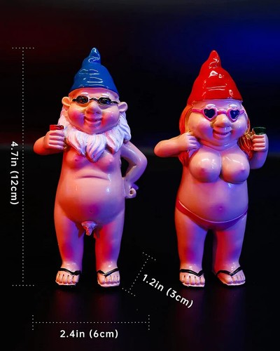 2pcs funny naked garden gnome - 2pcs,