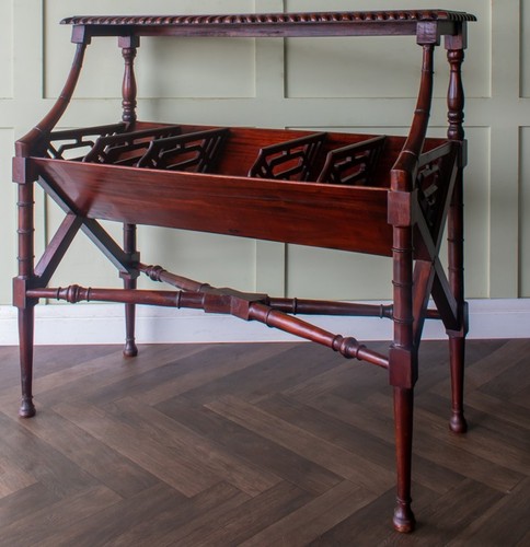 Edwardian mahogany library - mahogany,