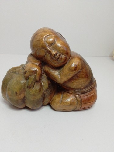 Vintage wood carving boy - vintage,