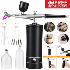 0.3mm Airbrush Compressor Kit Rechargeable Cake Paint Nail Art Tattoo Spray Gun