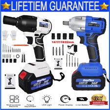 1/2 Battery Cordless Impact Wrench 1/2"inch Impact Driver Ratchet Rattle Nut Gun