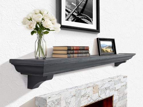 Rustic black fireplace - rustic,