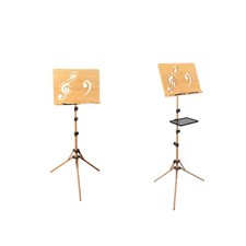 Wooden Music Stand for Sheet Music Portable, Professional Stable Adjustable