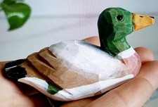 WOODEN hand carved painted