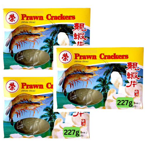 Prawn crackers 3x227g uncooked - prawn,