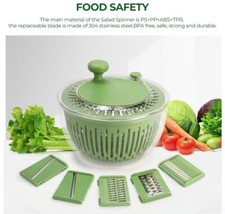 SUSTEAS 5 in 1 Large Salad Spinner Dehydrator with Vegetable Chopper, Drainer Ut