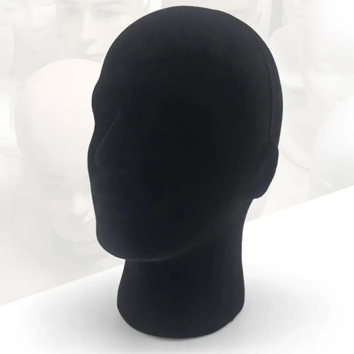 Foam mannequin head black - head,