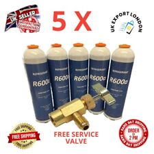 5xR600A Refrigerant Cylinder gas  420g For Beko Samsung VALVE FREE
