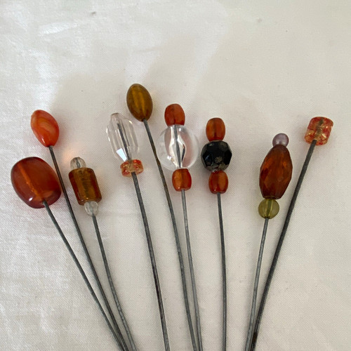 Vintage beaded hatpins 9 - beaded,