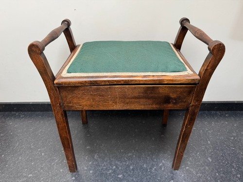 Vintage piano stool with - vintage,