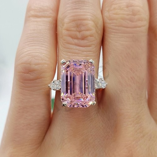 Rare emerald cut pink - rare,