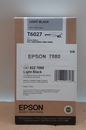 Epson t6027 ink light black - ink,