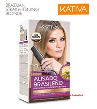 Kativa Blonde Brazilian Straightening Kit -Keratin Hair Treatment for Light hair
