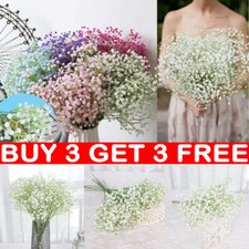 90 Heads Artificial Baby's Breath Flowers Fake Silk Gypsophila Bouquet Decors UK