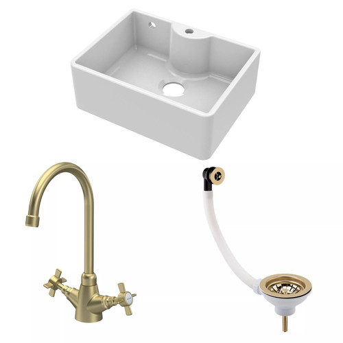 Traditional fireclay kitchen - fireclay,