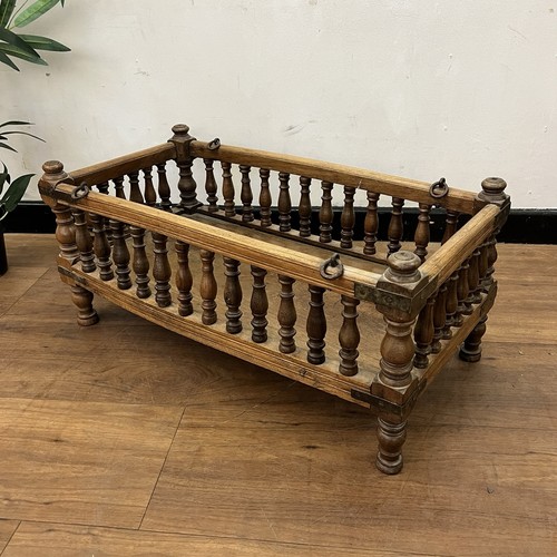 Antique indian wooden cradle - wooden,