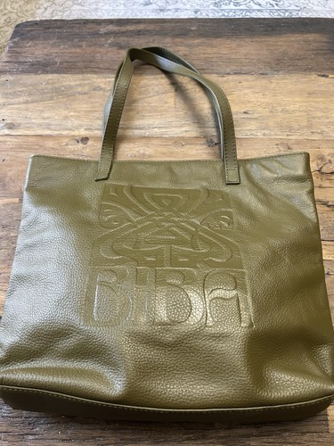 Biba embossed logo leather - biba,