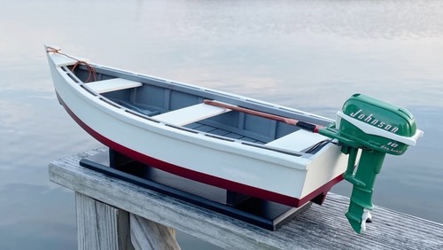 Wooden skiff model - wooden, 17.50