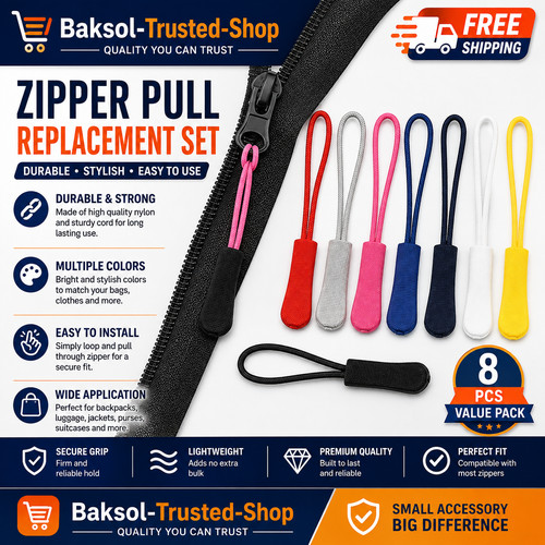 10pc zipper pulls detachable - 10pc,