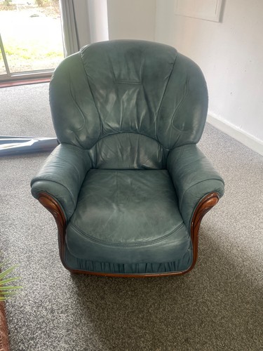 Italian leather armchair - italian,