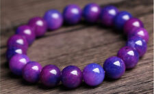 4-12mm Natural Purple Sugilite South Africa Round Gemstone Beads Bracelets 7.5''