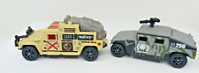 Matchbox x 2  HUMMER TMGM  ARMY  4x4 Truck Toy Model VINTAGE 1994 2000 MATTEL