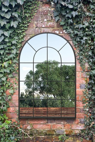 Arched metal framed garden - metal,