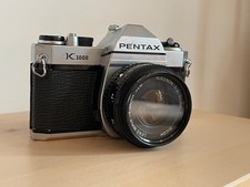 PENTAX K1000 35MM FILM CAMERA WITH 50MM PENTAX F2 STD LENS READ DESCRIPTION.