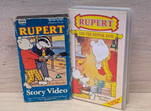 Joblot rupert bear - bear, vhs