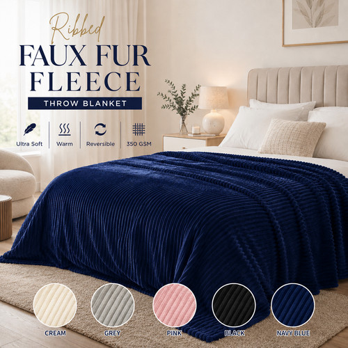 Ribbed faux fur - faux,