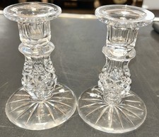 pair of vintage lead crystal