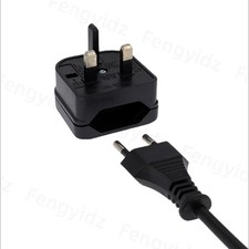 EU European Euro Europe 2-Pin To 3-Pin UK Travel Plug Socket Converter Adapter