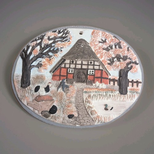 Vintage plaster chalkware farm - vintage,