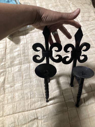 Two rare vintage wrought iron - wrought,