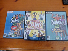 The Sims Double Deluxe (PC DVD: Windows, 2003) + Sims 2 Pets & Sims 2 Bon Voyage