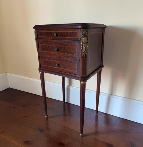 Antique french bedside cabinet - french,