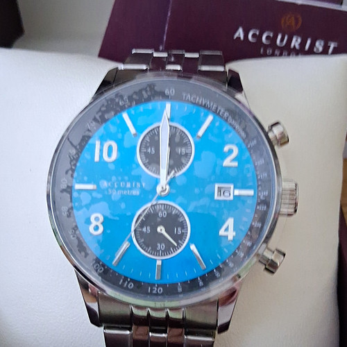 Accurist men blue dial - accurist,