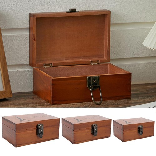 Wooden lockable storage box - lockable,