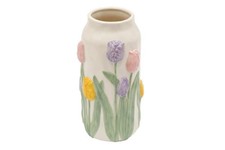 Tulip Embossed Ceramic Vase
